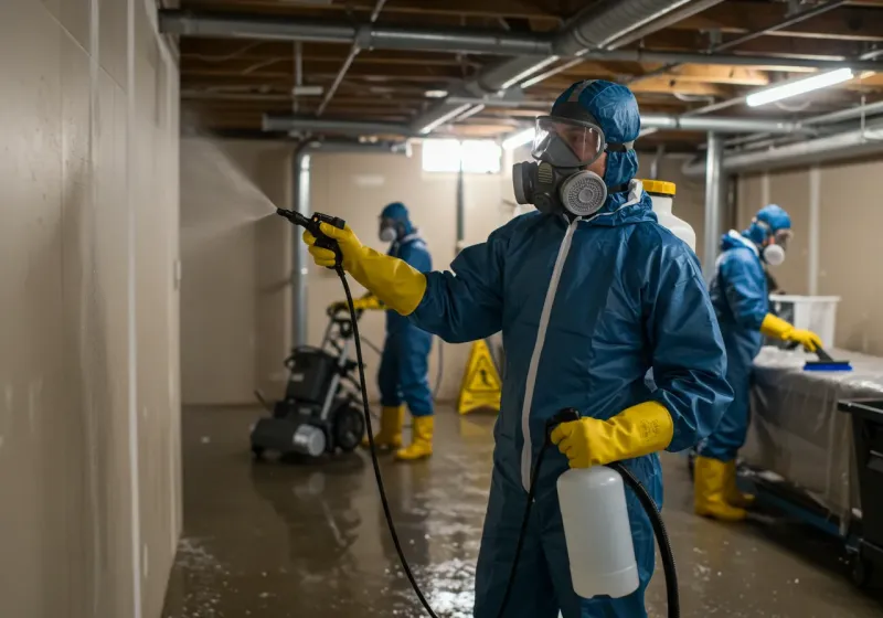 Basement Sanitization and Antimicrobial Treatment process in Village Park, HI